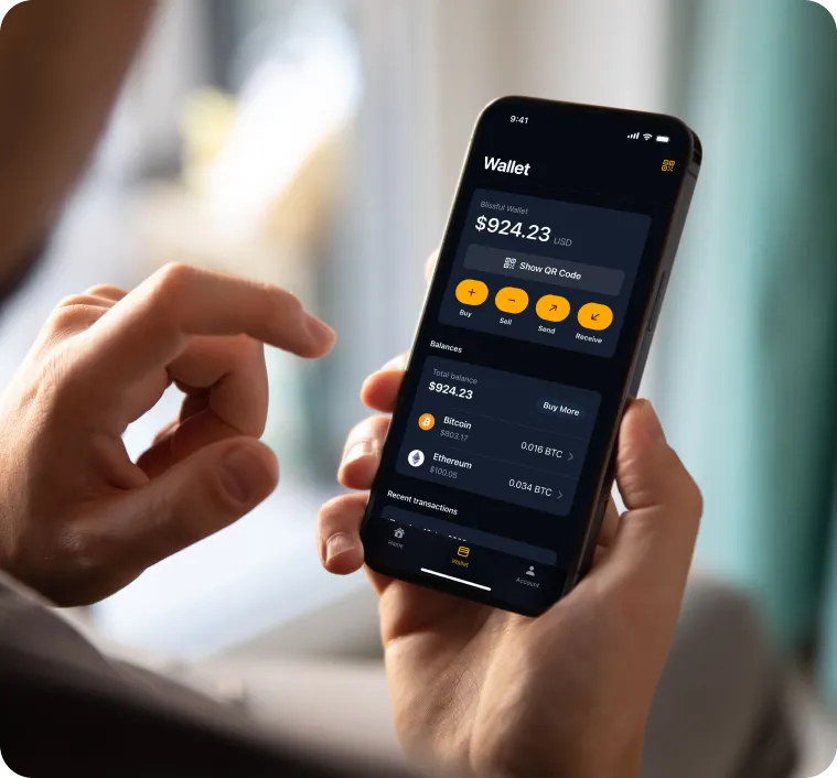 DEX wallet interface