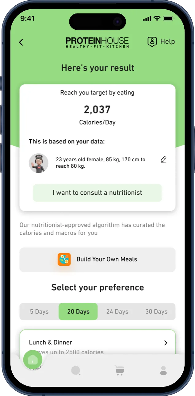 Portfolio App Protein_house